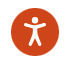 Image of Accessibility Symbol with orange background